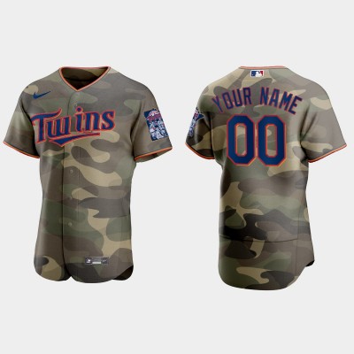 Minnesota Twins Custom Men's Nike 2021 Armed Forces Day Authentic MLB Jersey Camo